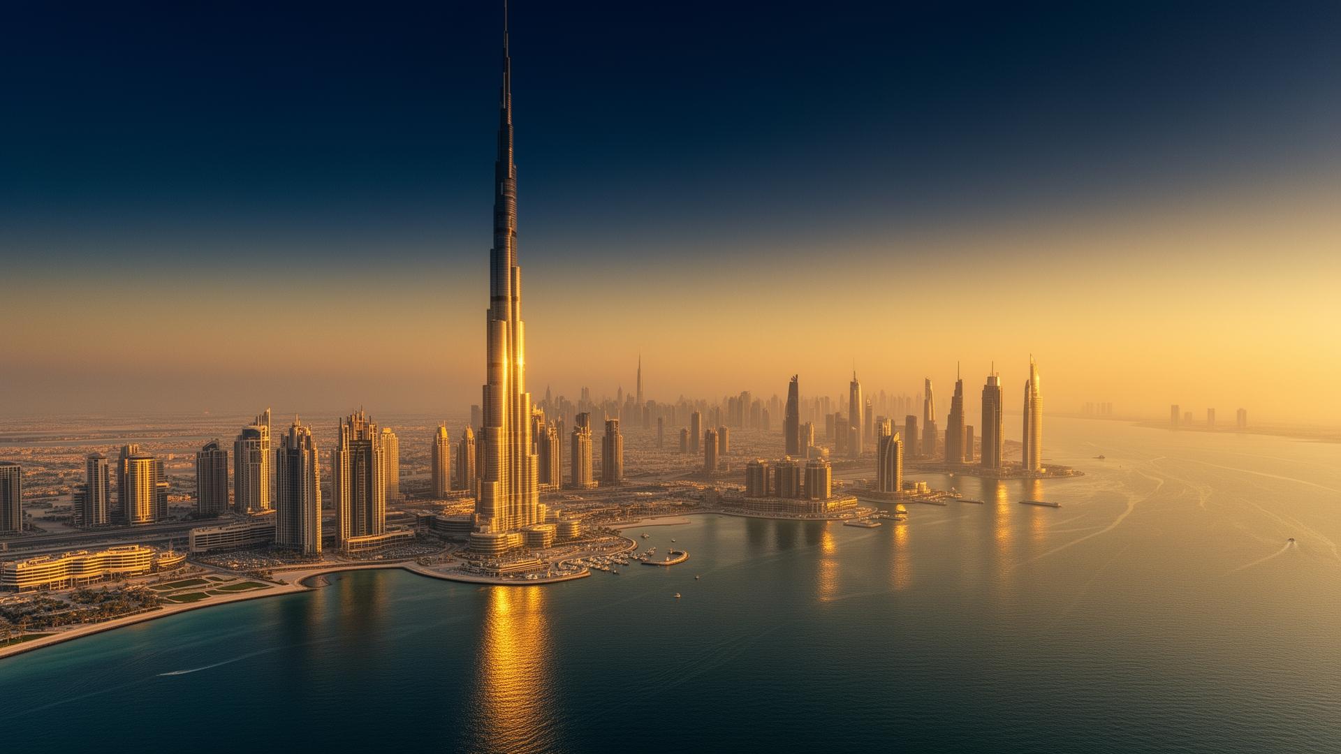 Dubai skyline met Burj Khalifa